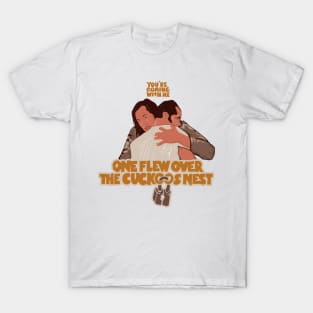 One Flew Over the Cuckoo's Nest Tribute Tee - Jack Nicholson & Chief Bromden Illustration T-Shirt